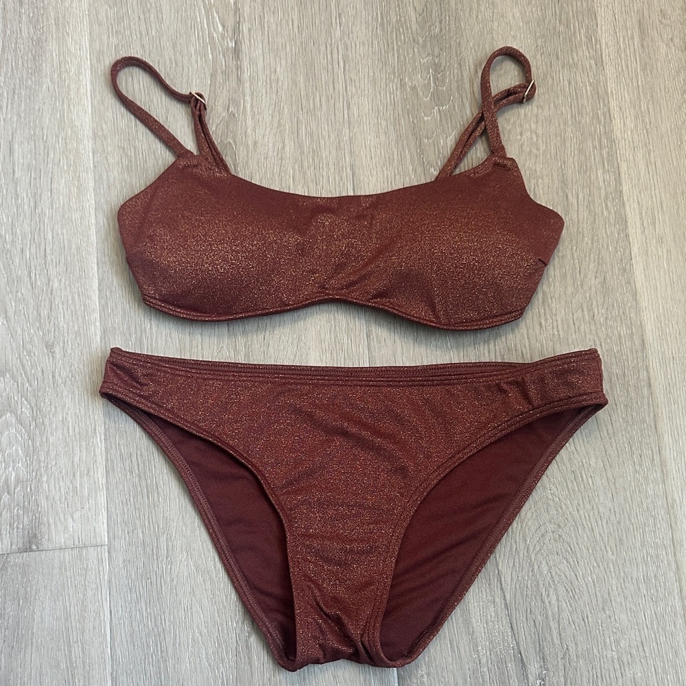 HOLLISTER  Brown Bikini Set size XXS